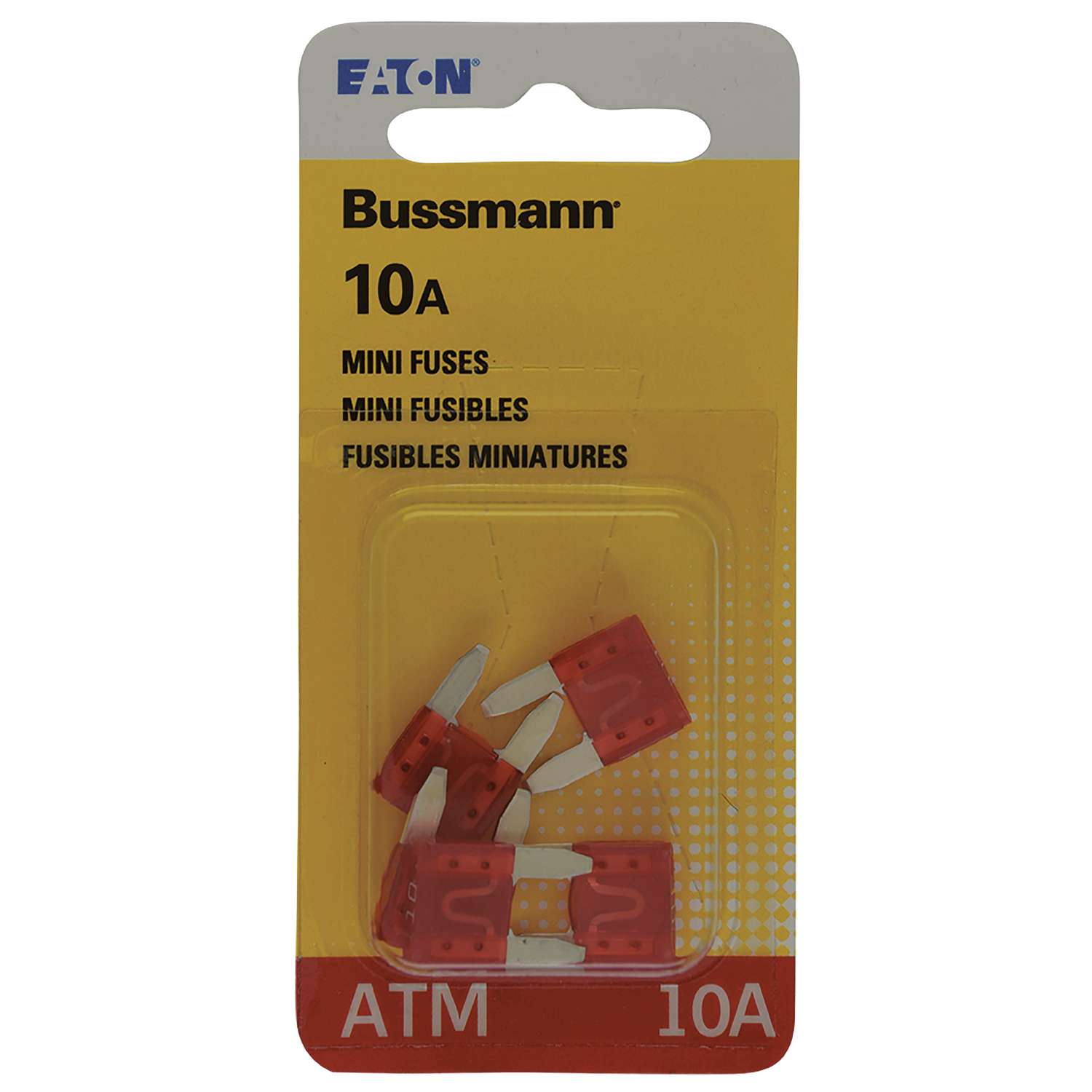 10 Amp Bussmann VP/ATM-10LP-RP Low Profile ATM Automotive Blade Fuse 25 Pack 